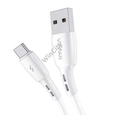 USB és USB-C kábel VFAN Racing X05, 3A, 2m (fehér)