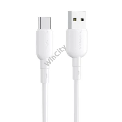 USB és USB-C kábel VFAN Colorful X11, 3A, 1m (fehér)