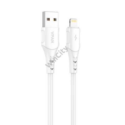 USB és Lightning kábel VFAN Colorful X12, 3A, 1m (fehér)