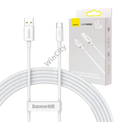 Baseus Superior Series USB-USB-C kábel, 65 W, PD, 2m (fehér)