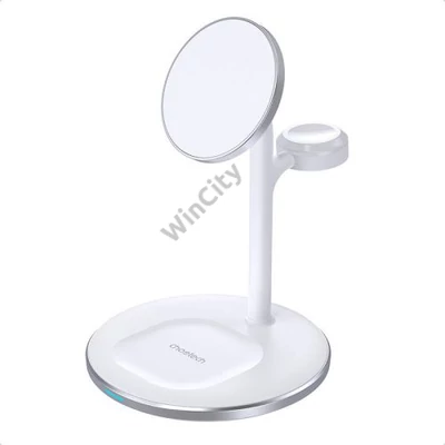 Wireless charger Choetech with stand 2in1 (white)