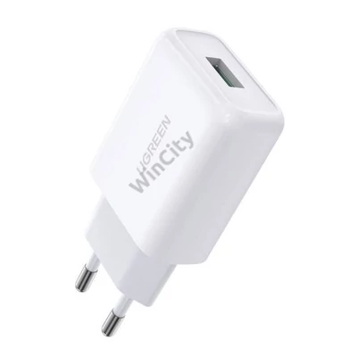 UGREEN CD122 hálózati töltő, USB-A, QC3.0, 18W (fehér)