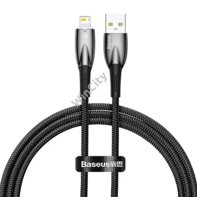 Baseus Glimmer USB - Lightning kábel, 2.4A, 1m (fekete)