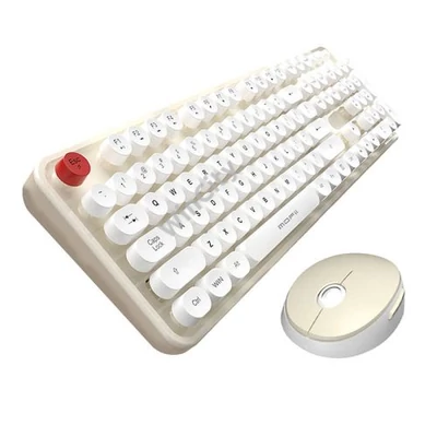 Wireless keyboard + mouse set MOFII Sweet 2.4G (White-Beige