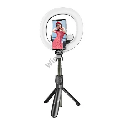 Selfie bot / állvány Puluz LED fénygyűrűvel