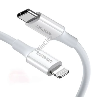 UGREEN US171 USB-C - Lightning kábel, 3A, 0,25m (fehér)