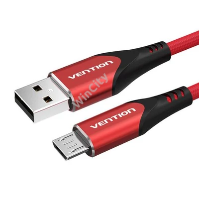 Cable USB 2.0 to Micro USB Vention COARG 3A 1.5m (Red)