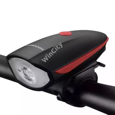 Bicycle electronic bell and light Rockbros 7588 (black and red)