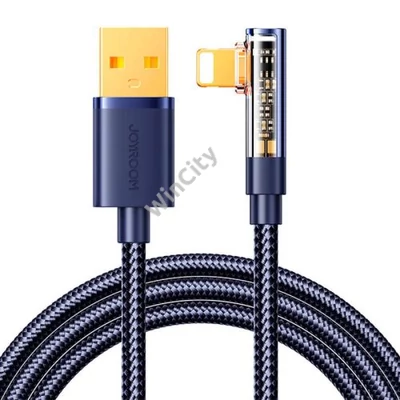 Angle Cable to USB-A / Lightning / 1.2m Joyroom S-UL012A6 (blue)