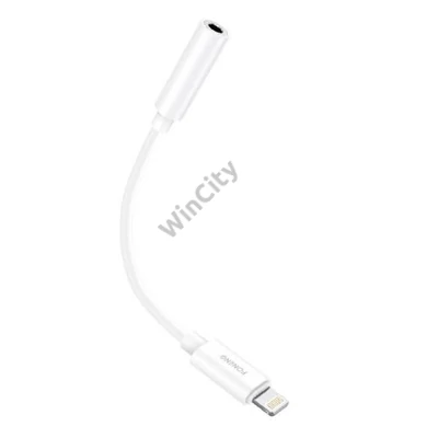 Audio cable 3.5mm jack to iPhone Foneng BM20 (white)