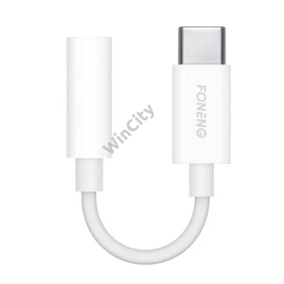 Audio cable 3.5mm jack to USB type-C Foneng BM21 (white)