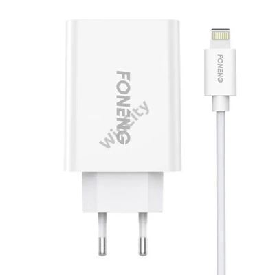 Fast charger Foneng 1x USB EU43 10.5W + USB Lightning cable