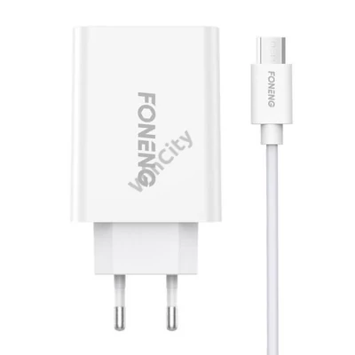 Fast charger Foneng 1x USB EU43 10.5W + USB Micro cable