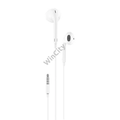 In-ear headphones, wired Foneng T34, mini jack 3.5mm, remote control (white)