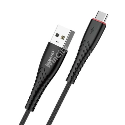 Foneng X15 USB to USB-C cable, 2.4A, 1.2m (black)