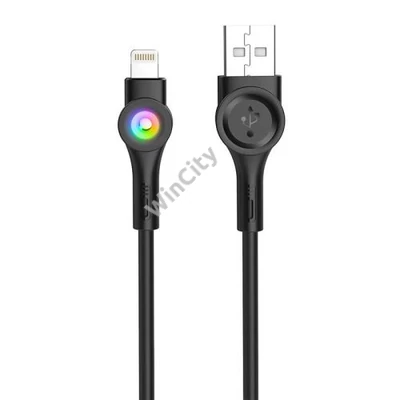 Foneng X59 USB to Micro USB cable, LED, 3A, 1m (black)