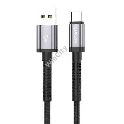 Foneng X83 USB to USB-C cable, 2.1A, 1m (black)