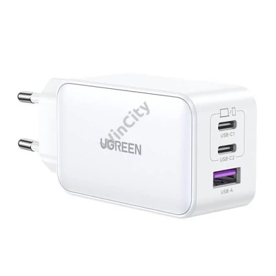 UGREEN 15334 Nexode gyorstöltő, GaN, 65W (fehér)