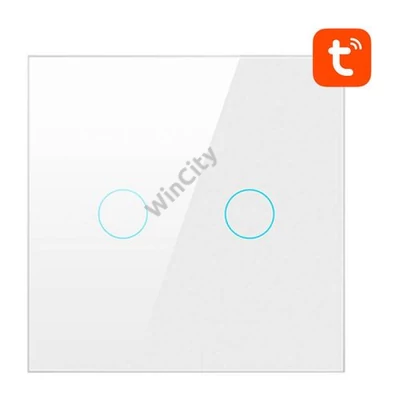 ZigBee Avatto érintőkapcsoló LZTS02-EU-W2 Dupla semleges TUYA (fehér)