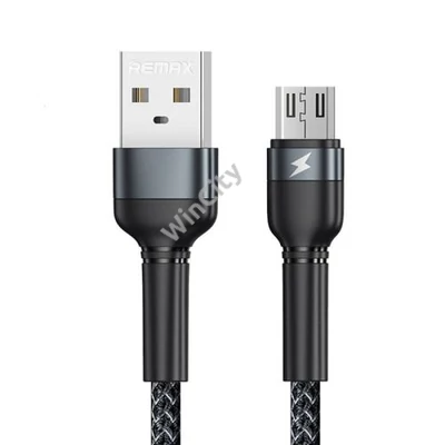 Cable USB Micro Remax Jany Alloy, 1m, 2.4A (black)