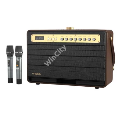 Wireless Bluetooth Speaker W-KING K6L 120W + 2 microphones (brown)