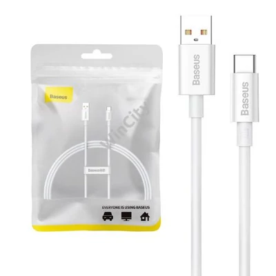 Baseus Superior USB - USB-C kábel, 100W, 1m (fehér)