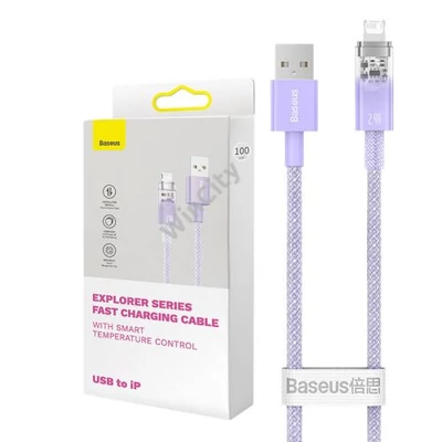 Baseus Explorer Series USB-A / Lightning gyorstöltő kábel 2m, 2,4A (fehér)