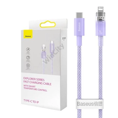 Baseus Explorer Series USB-C / Lightning gyorstöltő kábel 1m, 20W (lila)