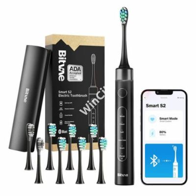 Sonic toothbrush with app, tips set and travel etui S2 (black)