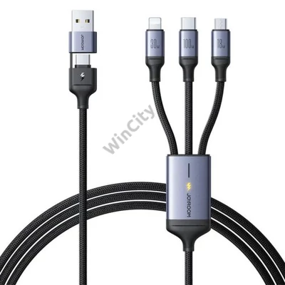 Cable Speedy USB Joyroom SA21-2T3, 6 in 1/ 100W/Cable 1.5m (black)