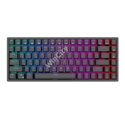 Wireless mechanical keyboard Royal Kludge RK84 RGB, Red switch (black)