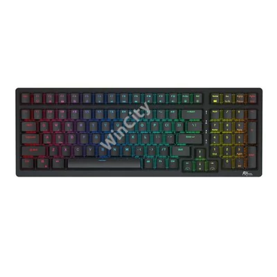 Wireless mechanical keyboard Royal Kludge RK98 RGB, Red switch (black)