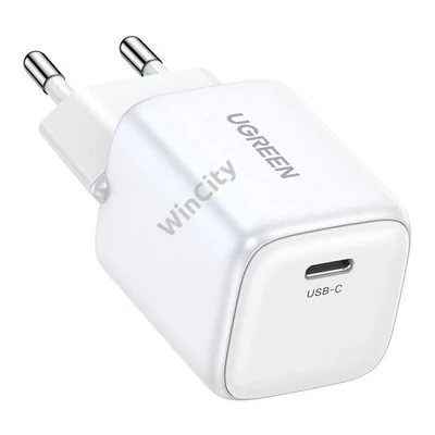 UGREEN 15324 Nexode mini töltő, USB-C, PD3.0, QC4.0, GaN, 20W (fehér)