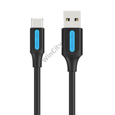 Cable USB-A 2.0 to USB-C Vention COKBC 3A 0,25m (black)