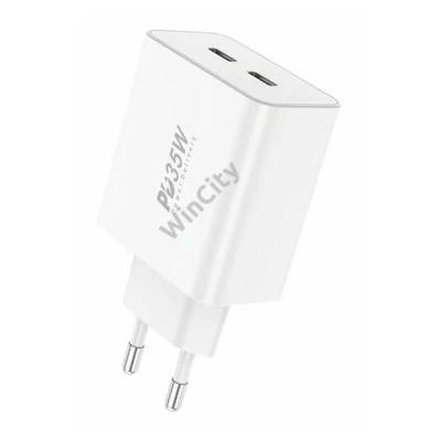 Wall charger Foneng EU50 PD 35W 2x USB-C ports (white)