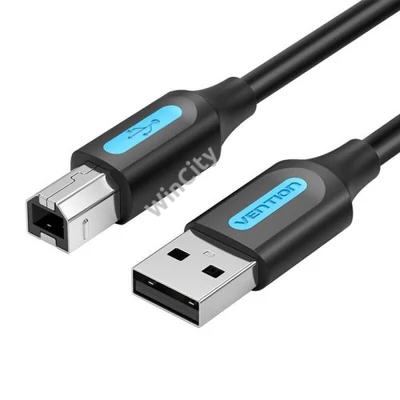 Cable USB 2.0 A to B Vention COQBF 1m (black)