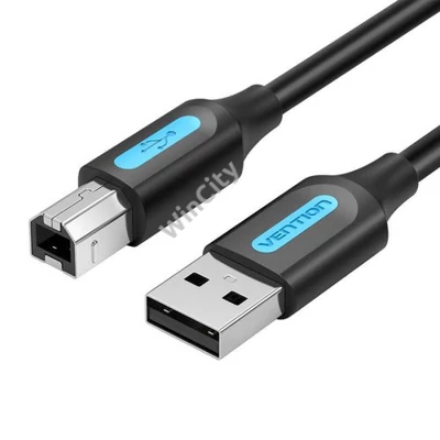 USB 2.0 A to B cable Vention COQBJ 2A 5m Black PVC