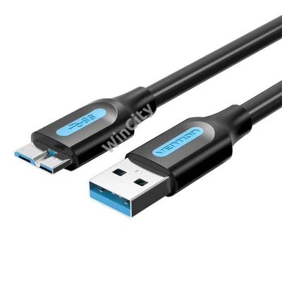 USB 3.0 A to Micro-B cable Vention COPBG 2A 1.5m Black PVC