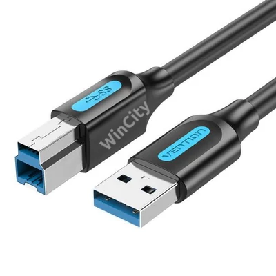 USB 3.0 A to USB-B print cable Vention COOBD 2A 0.5m Black PVC