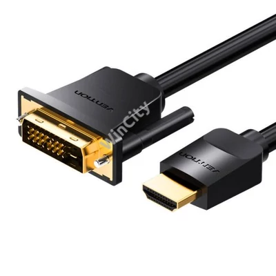 Kabel HDMI do DVI (24+1) Vention ABFBI 3m, 4K 60Hz/ 1080P 60Hz (Czarny)