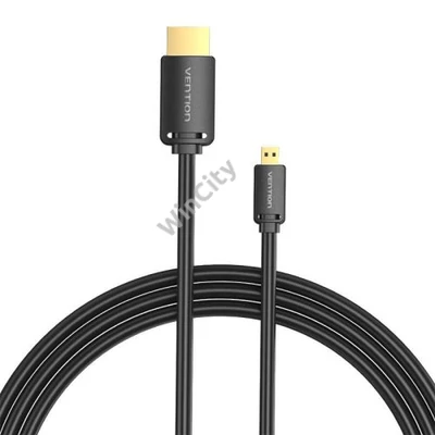 HDMI-D Male to HDMI-A Male Cable Vention AGIBI 3m, 4K 60Hz (Black)