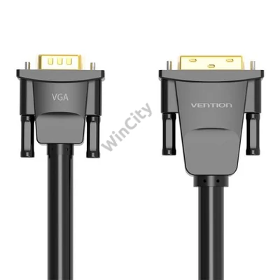 DVI (24+1) to VGA Cable Vention EABBG 1,5m, 1080P 60Hz (black)