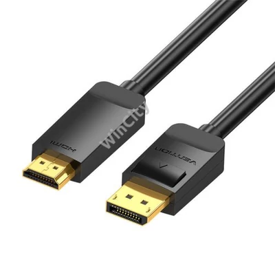 DisplayPort 1.2 to HDMI 1.4 Cable Vention HAGBH 2m, 4K 30Hz (Black)