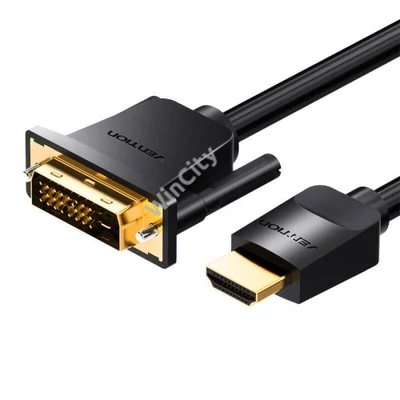 Kabel HDMI do DVI (24+1) Vention ABFBJ 5m, 4K 60Hz/ 1080P 60Hz (Czarny)