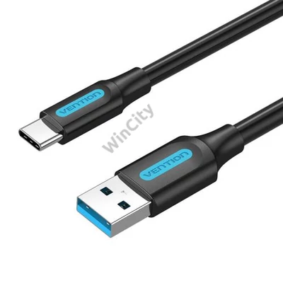 USB 3.0 A to USB-C Cable Vention COZBG 3A 1.5m Black PVC