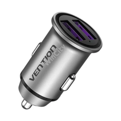 Car Charger 2x USB Vention FFEH0 30W Gray