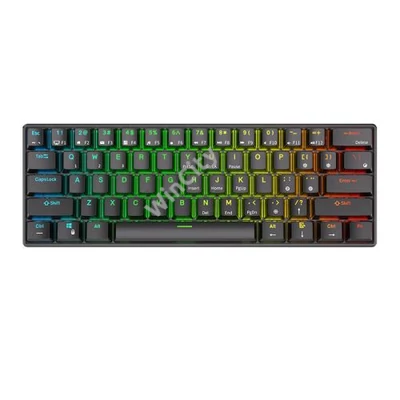Royal Kludge RK61 RGB mechanikus billentyűzet, piros kapcsoló (fekete)