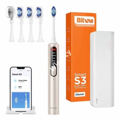 Sonic toothbrush with app, tips set and travel etui S3 (champagne gold)