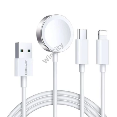 Apple Watch Magnetic Charger Joyroom S-IW008 Lightning + USB-C 5V 1.2m (White)