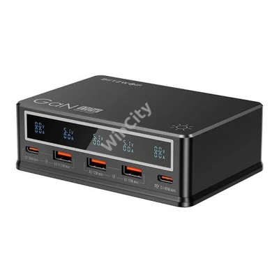 BlitzWolf BW-i9 asztali töltő, 110W, PD, 3xUSB-A, 2xUSB-C (fekete)